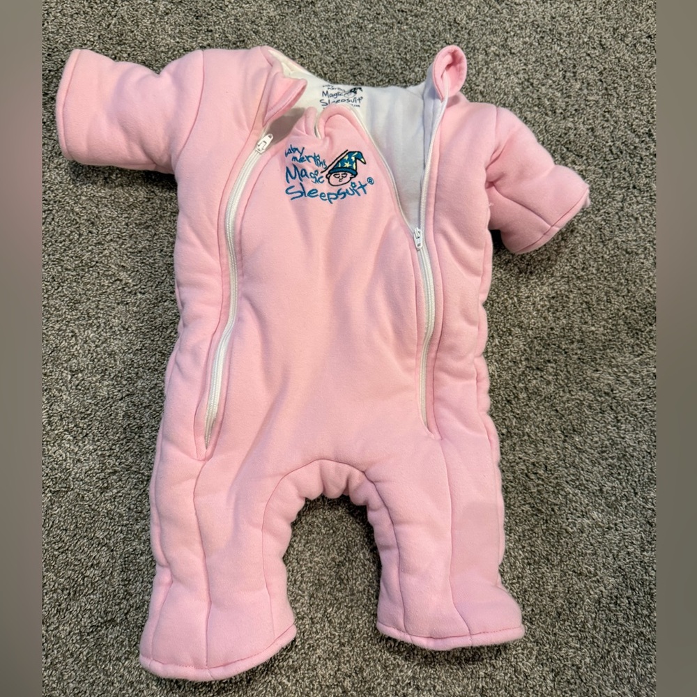 Baby Merlin magic sleep sack size small, pink 3-6 months